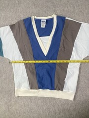 Vintage 80s Teddi Sport Colorblock Windbreaker Pullover NWT Made USA Women M