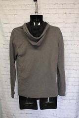 Hurley Hoodie Tshirt Men Medium Dark Gray Logo Pullover Striped Comfy Lounge
