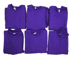 Gildan Heavy Blend Blank Long Sleeve Pullover Sweatshirt Purple 6 Pack Adult XL