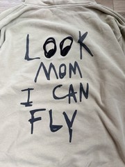 Travis Scott Astroworld Concert Look Mom I Can Fly Hoodie Tan Mens Large