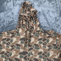 BURLEBO PerformanceHoodie Mens XL Tan CamoDuck Hunt UPF 50 SunProtection