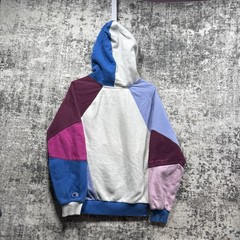 Champion Hoodie Adult M Colorblock Patchwork Cut & Sew Outdoor Colorful Preppy