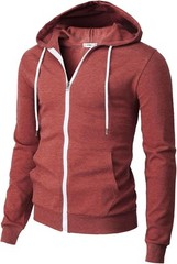 Men’s Zip Up Hoodie Lightweight Long Sleeve Basic Slim Fit Cotton SweatShirt