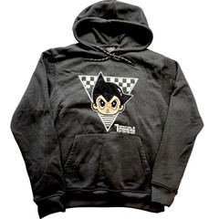 Southpole x Astro Boy Small Hoodie Pullover Black White Checkered Velvet