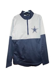 NFL Team Apparel Dallas Cowboys Long Sleeve Pullover 1/4 Zip Youth Small (8)