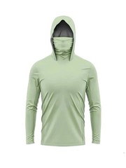 Fishing Hoodie T-shirts Men Long Sleeve Anti-Uv Sun Protection Hoodies Face Mask