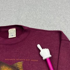 VTG Tackle Fishing Sweatshirt Men’s XL Maroon Tungsten Talon Hooks USA Made Crew
