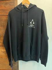 Assassin’s Creed Valhalla Men’s Black Hoodie Size L Gaming Graphic Pullover
