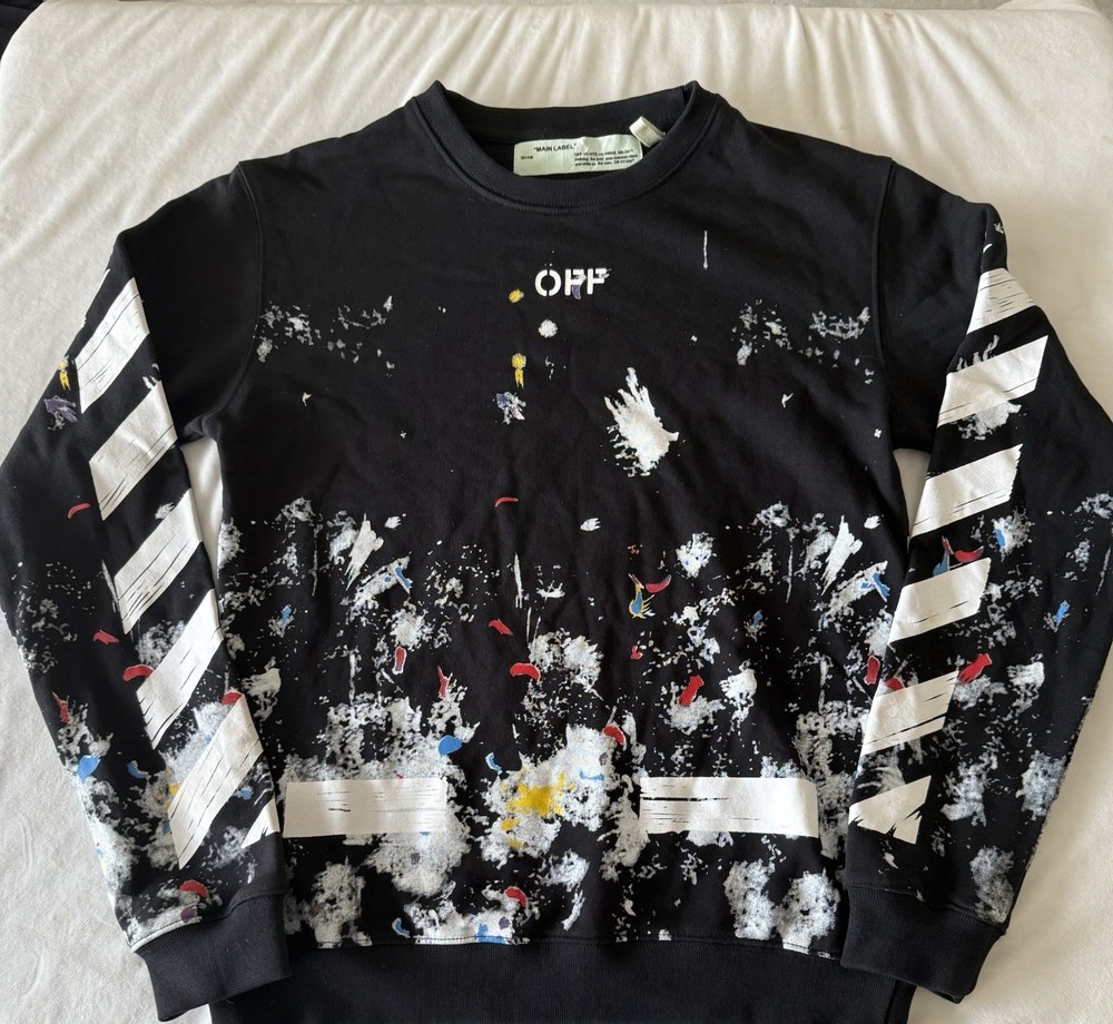 Off-White Seeing Things Galaxy Brush Designer Sweater M Virgil Abloh (655)