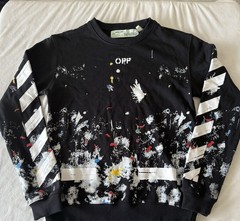 Off-White Seeing Things Galaxy Brush Designer Sweater M Virgil Abloh (655)