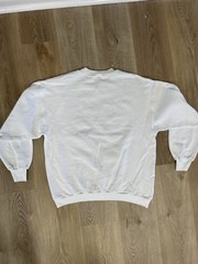 Tee Jays White Crewneck Fleece Sweatshirt Men’s L Leo zodiac Graphic Print