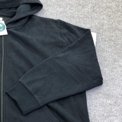 Aeropostale Cloud Soft Hoodie Sweatshirt Mens Small Black Full Zip Fleece Solid