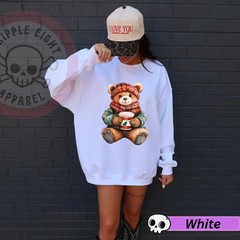 Teddy Bear Coquette Christmas Sweatshirt Holiday Winter Cozy Apparel