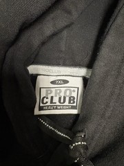 Pro Club Black Heavyweight Pullover Hoodie, Drawstring Pockets Logo Men’s 7XL