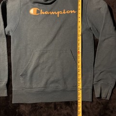 Champion Men’s Script Logo Pullover Hoodie Blue Teal Sweatshirt S Streetwear