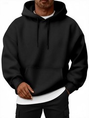 Mens Oversized Hoodies Fall Sweatshirt Winter Fleece Hooded Collar Drawstring…
