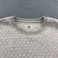 Marine Layer Sweatshirt Men Extra Large Oatmeal Corbet Quilted Crewneck Pullover