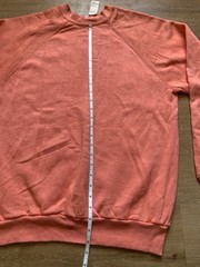 Vintage Tultex Sweatshirt Blank Large Raglan Coral Salmon NWT Spot