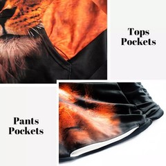 Spring Summer 3D Printed Hoodie Sweatpants Set Loose Comfortable and Fashionable