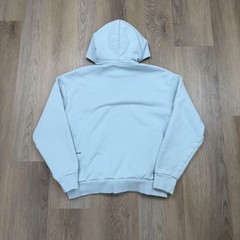 Pangaia Hoodie Mens XXS Light Blue Organic Cotton Recycled Fleece Pullover Logo