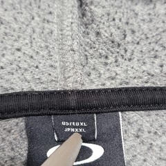 Oakley Hoodie Mens 2XL XXL Gray Bark Half Zip Training Sweatshirt Sweater