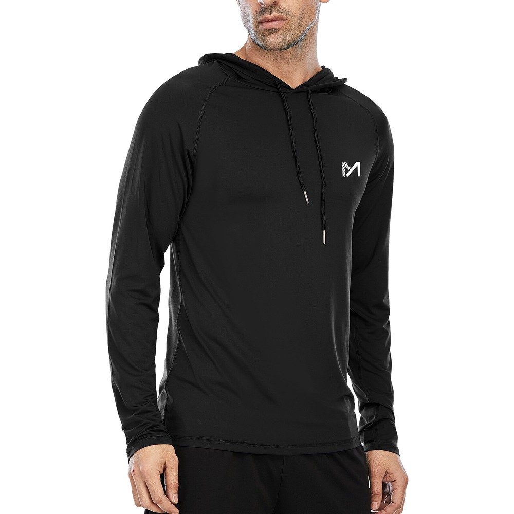 Men’s Athletic Shirt Workout Running Long/Short Sleeve Shirts Hoods Quick Cry