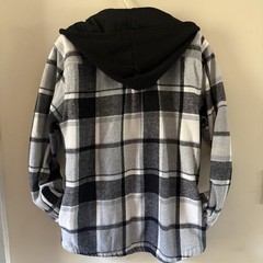Brooklyn Cloth Plaid Flannel Black And White Men’s Large Spring Jacket Skater