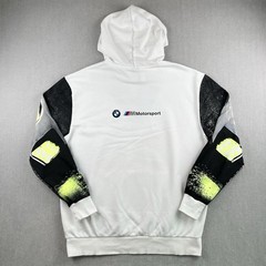 Puma BMW Motorsport Hoodie Mens XL White M8 Racing Graphic Pullover Sweatshirt