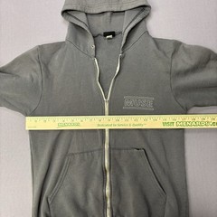 Vintage Y2K 00s Muse Band Zip Up Sweatshirt Sz Small Gray Promo A20