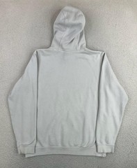 Nike Hoodie Mens Large White Fleece Pullover Swoosh Logo Kangaroo Sweatshirt