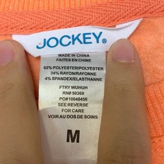 Jockey Sweatshirt Mens Medium Orange Rayon Stretch Side Slit Cozy Fleece Lined