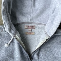 Wallace & Barnes Mens Heavyweight Split Pocket Quarter Zip Hoodie Two Tone Grey