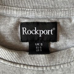 Rockport Sweatshirt Grey Men’s Small 38” Cotton Jersey Embroidered Logo Crewneck