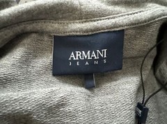 Armani Jeans Sweat Shirt Full Zip With Pocket-Grey-Size S-Brand New-US Seller