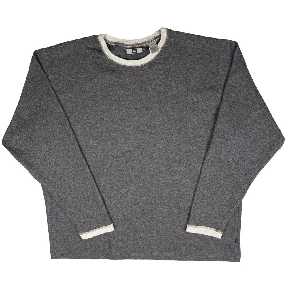 REI Mens XXL Gray Crewneck Sweatshirt Pullover Outdoor Casual Heavyweight