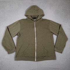 True Classic Hoodie Mens XXL Green Full Zip Rayon Blend Casual Preppy Pockets