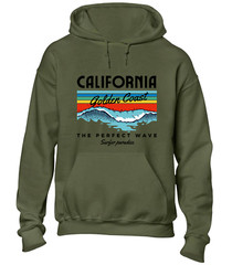 CALIFORNIA GOLDEN COAST HOODY HOODIE SUMMER HOLIDAY CLOTHING CASUAL NICE TOP