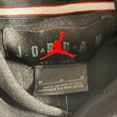 Nike Jordan Lightning Bolt Hoodie Men Medium Black FB7021-010 23 Spellout NEW