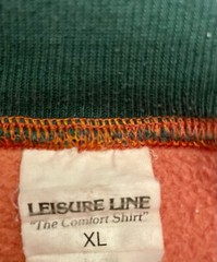 Vintage 90s Leisure Line New Zealand Em Logo Sweatshirt,Size XL, Orange