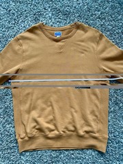 J.Crew Mustard Crew Neck Pullover Sweatshirt 100% Cotton French Terry Men’s L