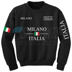 Milano Italia Sweatshirt, Travel in Italy, Milan Fashion | Unisex Sweatshirt