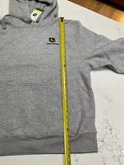 NEW John Deere Gray Men’s sz Large Hoodie Sweatshirt Build South Carolina NWT