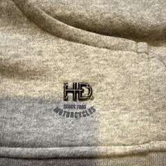 Harley Davidson Hoodie Mens L Grey Quilted Full Zip Jacket 2015 Motorcycle