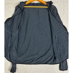 CRZ YOGA Brushed Full Zip Hoodie Jacket Mens Large Black Heather Lightweight