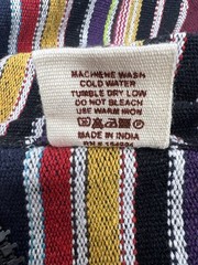Hoodie One Size Multicolor Woven Drug Rug Zip Jacket Unisex Pockets Mua World