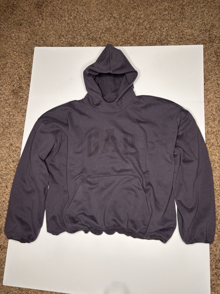 Yeezy Gap Engineered by Balenciaga Dove Hoodie Washed BLACK Size Large