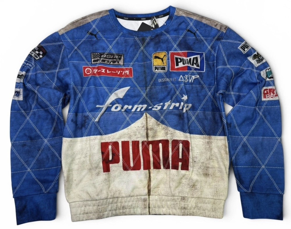 PUMA x ASAP A$AP Rocky Quilted Sweatshirt Racing BLUE $200 Men’s 2XL XXL
