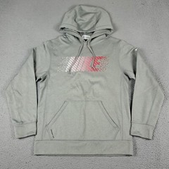 Nike Sweater Mens Small Gray Swoosh Casual Pullover Hoodie Sweatshirt *