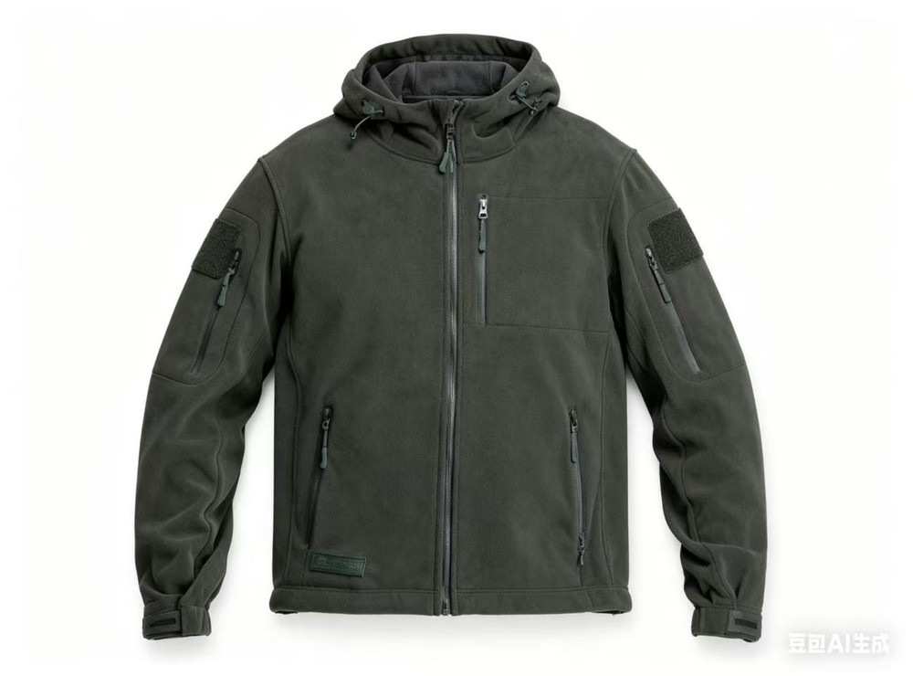 Baerskin Tactical Fleece Full Zip Hoodie Large Black Jacket Outdoors Preppy Mens