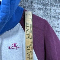 Champion Hoodie Adult M Colorblock Patchwork Cut & Sew Outdoor Colorful Preppy